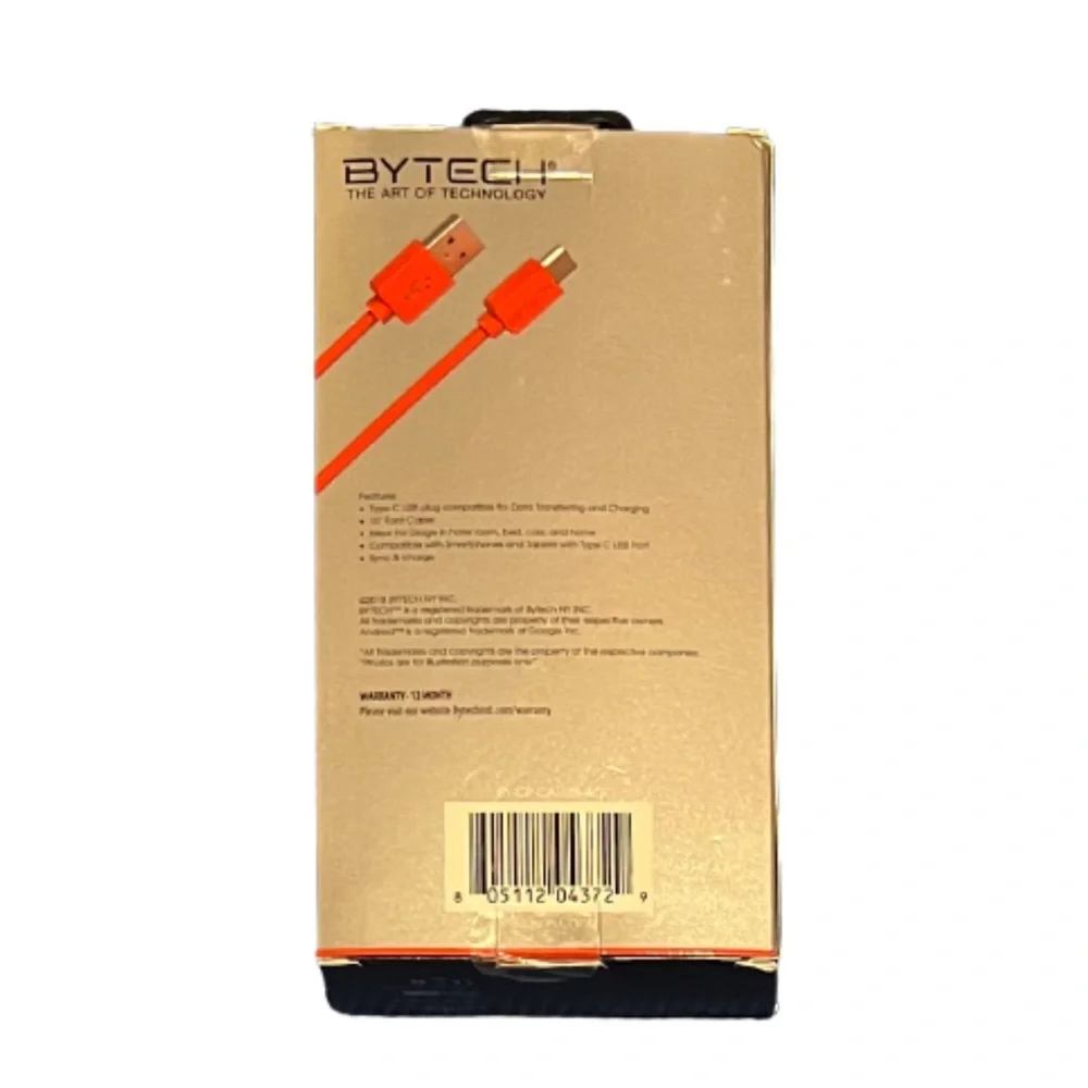 10” Heavy Duty C-Type Micro USB Cable Charge And Sync Connector High Performance